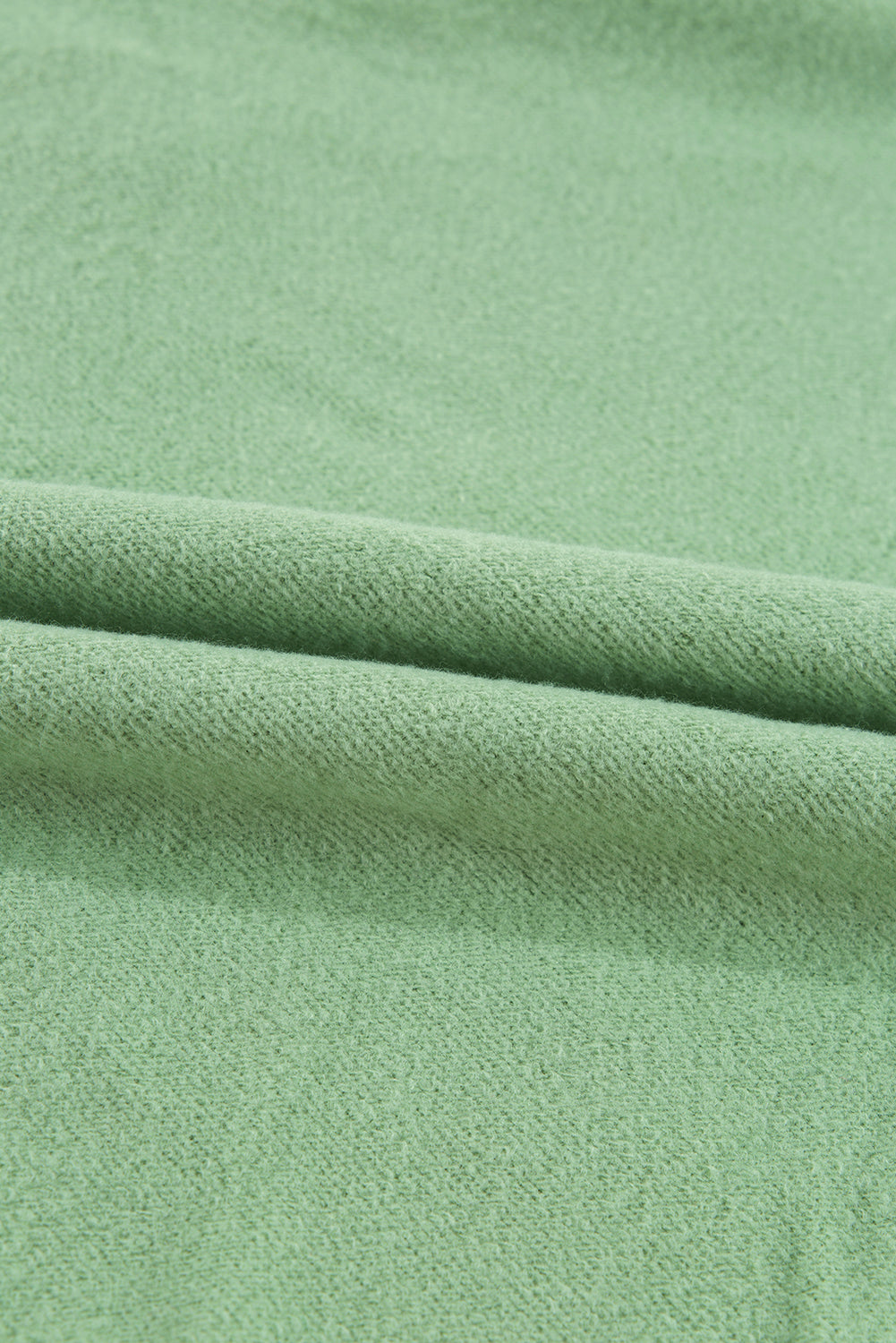 Dark Green Solid Fleece Lined Drop Shoulder Terry Sweatshirt