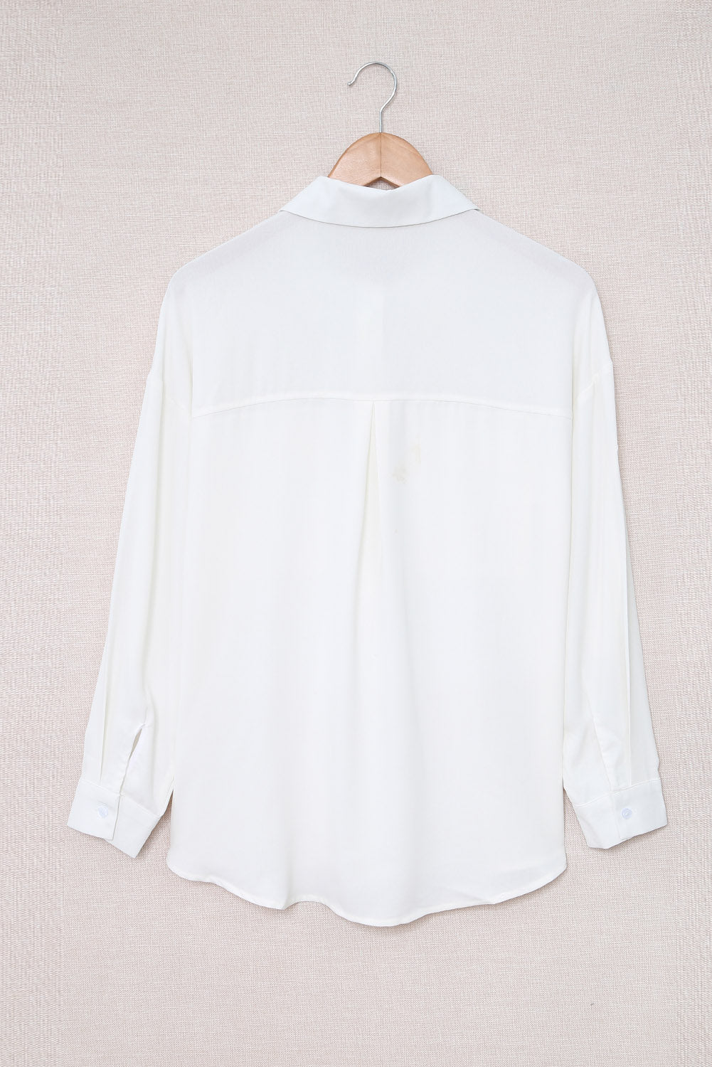 Purple Solid Pocket Long Sleeve Button-up Shirt