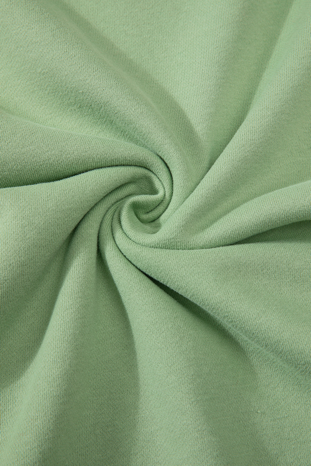 Dark Green Solid Fleece Lined Drop Shoulder Terry Sweatshirt