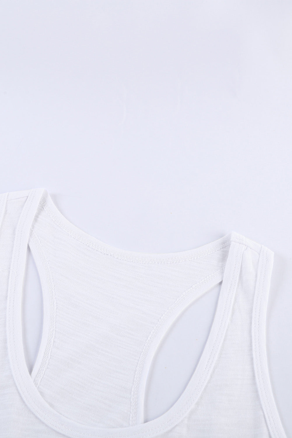 Gray Scoop Neck Basic Solid Tank Top