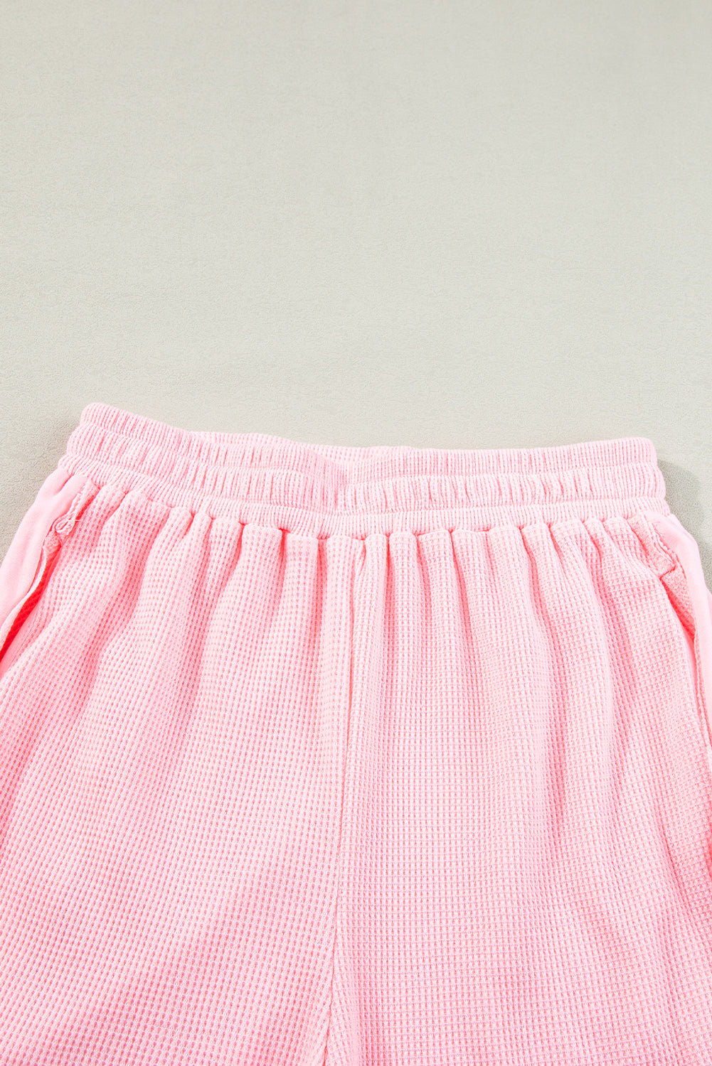 Sky Blue Waffle Knit Oversize Tee and Shorts Set