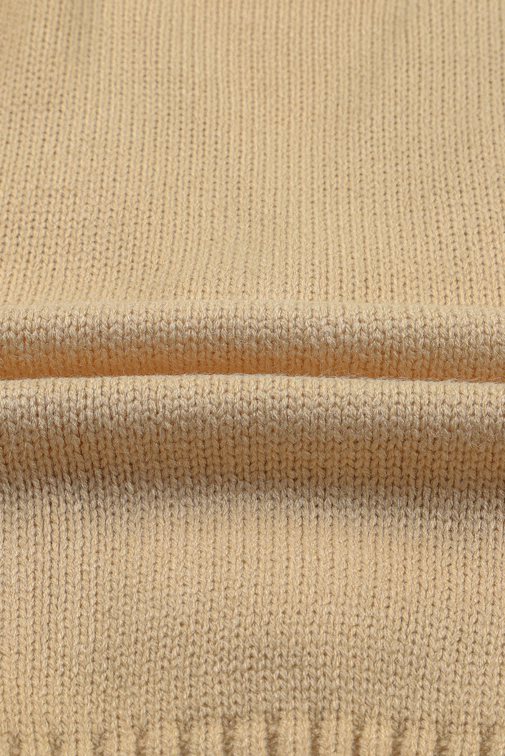 Black Front Pockets Buttons Textured Cardigan