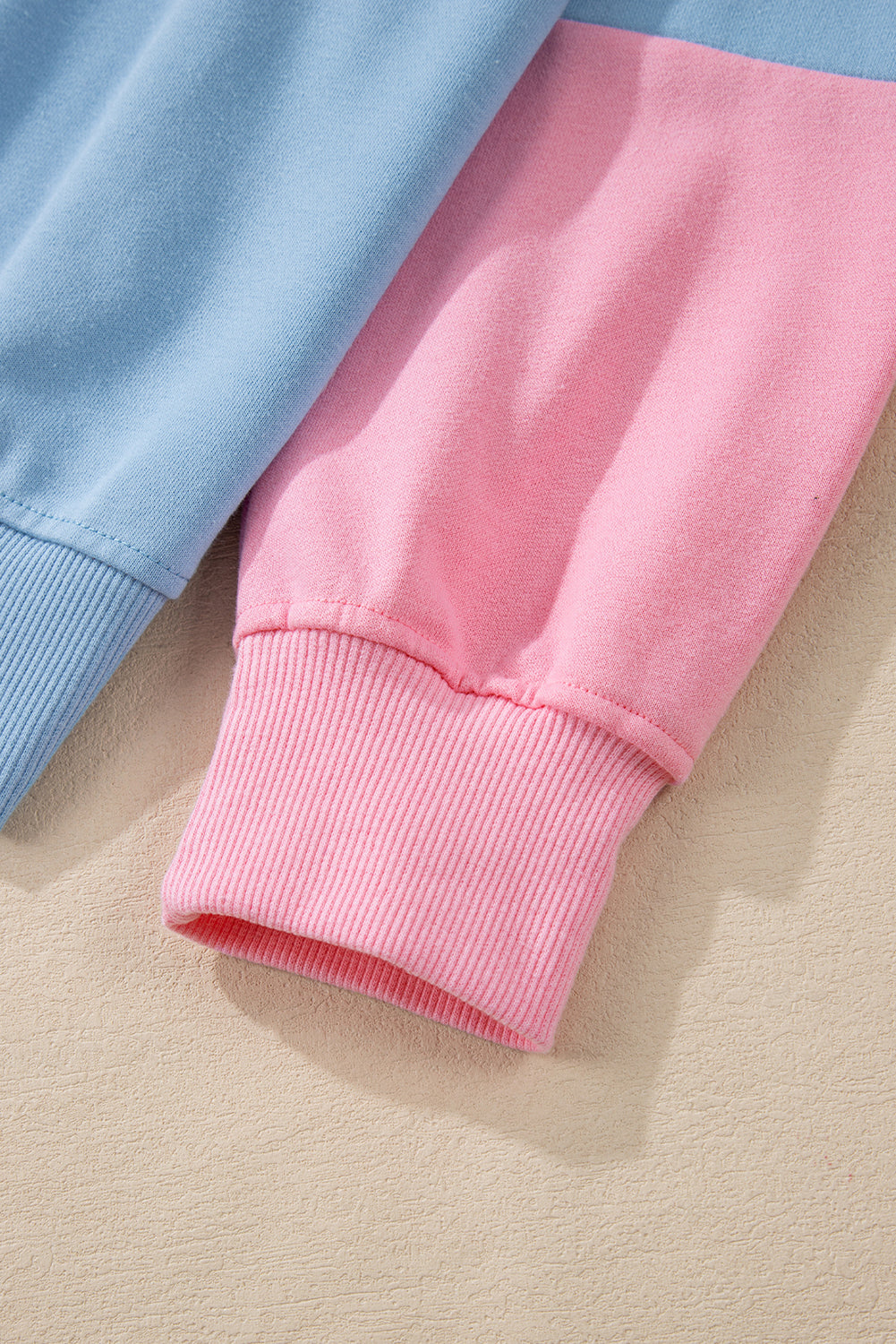 Meadow Mauve Colorblock Patchwork Drop Shoulder Sweatshirt