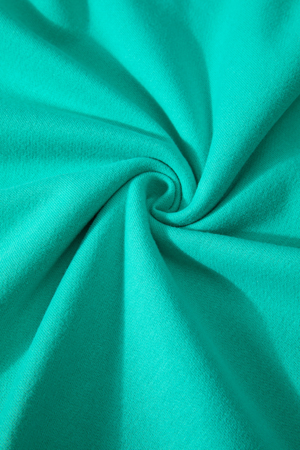 Dark Green Solid Fleece Lined Drop Shoulder Terry Sweatshirt