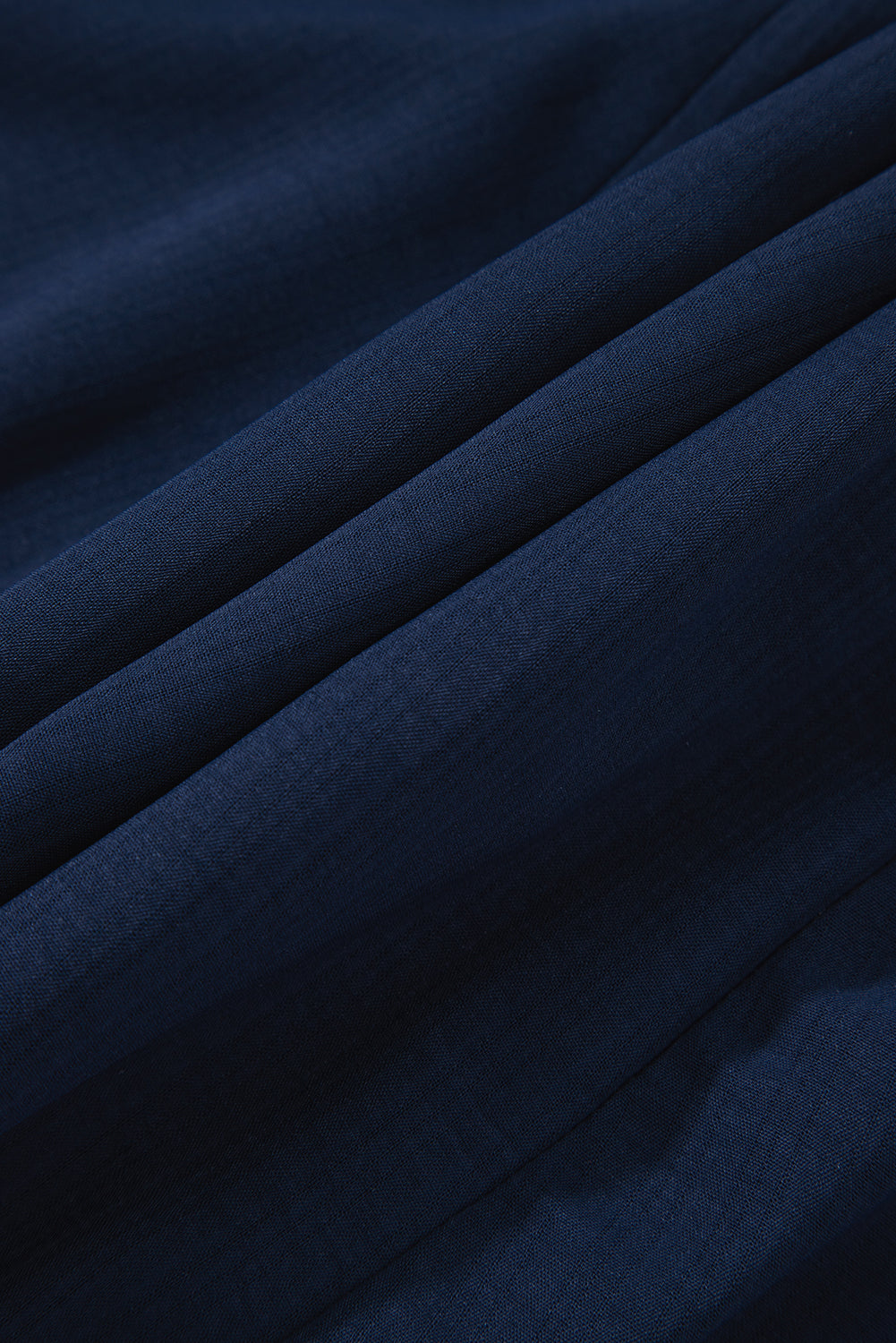 Navy Blue Solid Chest Pockets Tunic Shirt Mini Dress