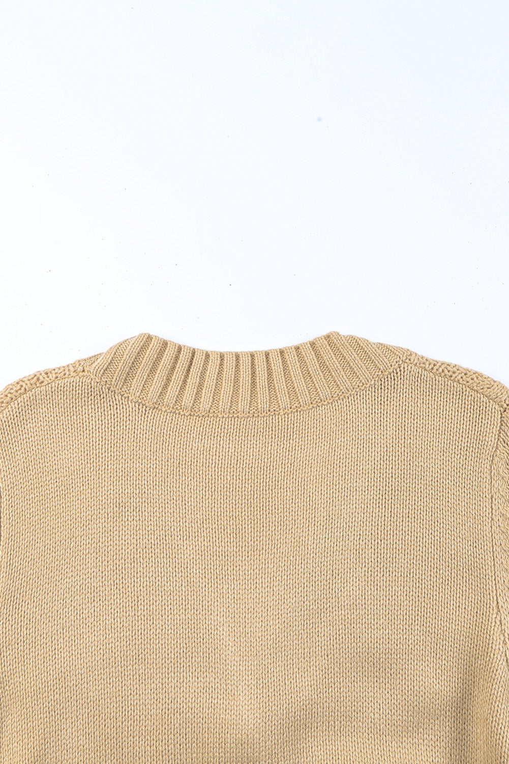 Black Front Pockets Buttons Textured Cardigan