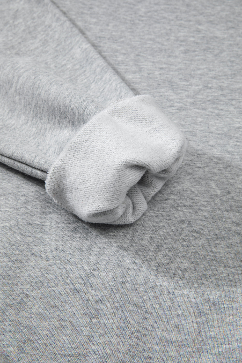 Dark Green Solid Fleece Lined Drop Shoulder Terry Sweatshirt