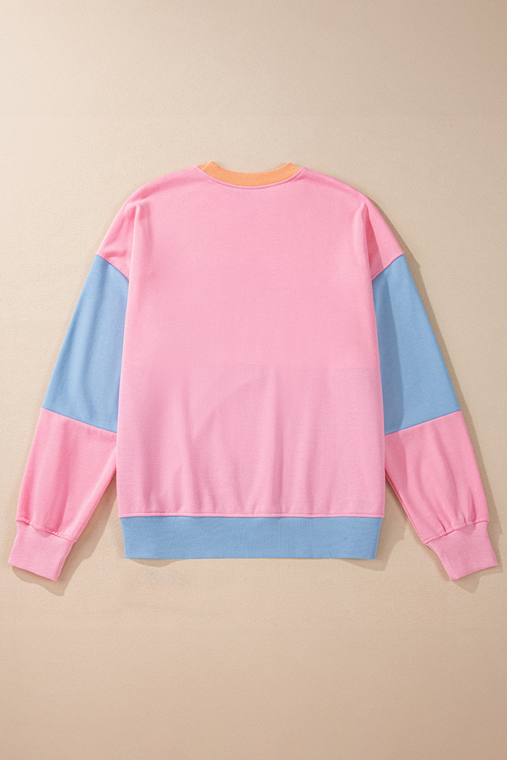 Meadow Mauve Colorblock Patchwork Drop Shoulder Sweatshirt