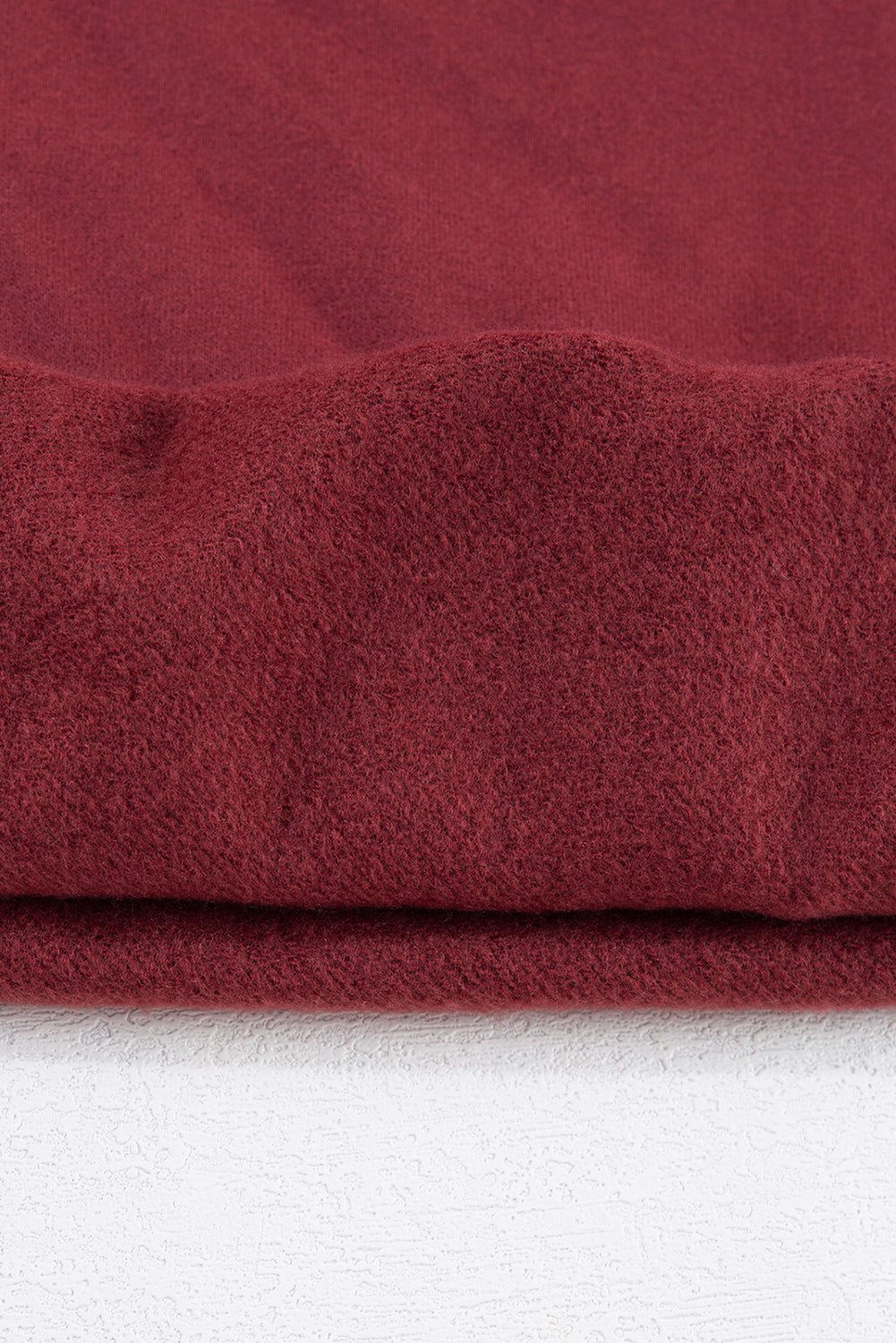 Dark Green Solid Fleece Lined Drop Shoulder Terry Sweatshirt