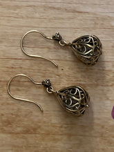 Load image into Gallery viewer, 925 Sterling Silver Hollow Drop Dangling Earrings Filigree
