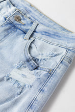 Load image into Gallery viewer, Beau Blue Vintage Light Wash Distressed Flare Jeans
