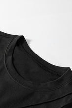 Load image into Gallery viewer, Black Crew Neck Pleated Tank Top
