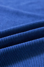 Load image into Gallery viewer, Dark Blue Ribbed Corduroy Oversized Sweatshirt
