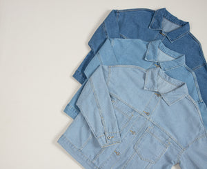 Wild Wind Washed Oversize Pocketed Denim Jacket