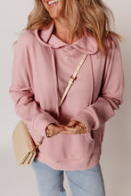 Load image into Gallery viewer, Light Pink Waffle Knit Fleece Lined High Low Oversized Hoodie
