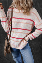 Load image into Gallery viewer, Pink Striped Confetti Knit Sweater
