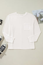 Load image into Gallery viewer, Peach Blossom Plus Size Ribbed Textured Long Sleeve T Shirt
