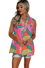 Load image into Gallery viewer, Multicolor Abstract Geometric Print Sleeveless Shirt
