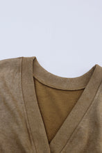 Load image into Gallery viewer, Gray Exposed Seam Twist Open Back Oversized Sweatshirt
