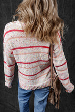 Load image into Gallery viewer, Pink Striped Confetti Knit Sweater
