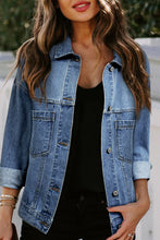 Load image into Gallery viewer, Wild Wind Washed Oversize Pocketed Denim Jacket
