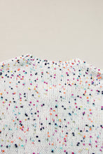 Load image into Gallery viewer, White Multicolor Confetti Sweater Cardigan
