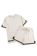 Load image into Gallery viewer, Apricot Contrast Trim Tee and Shorts Set
