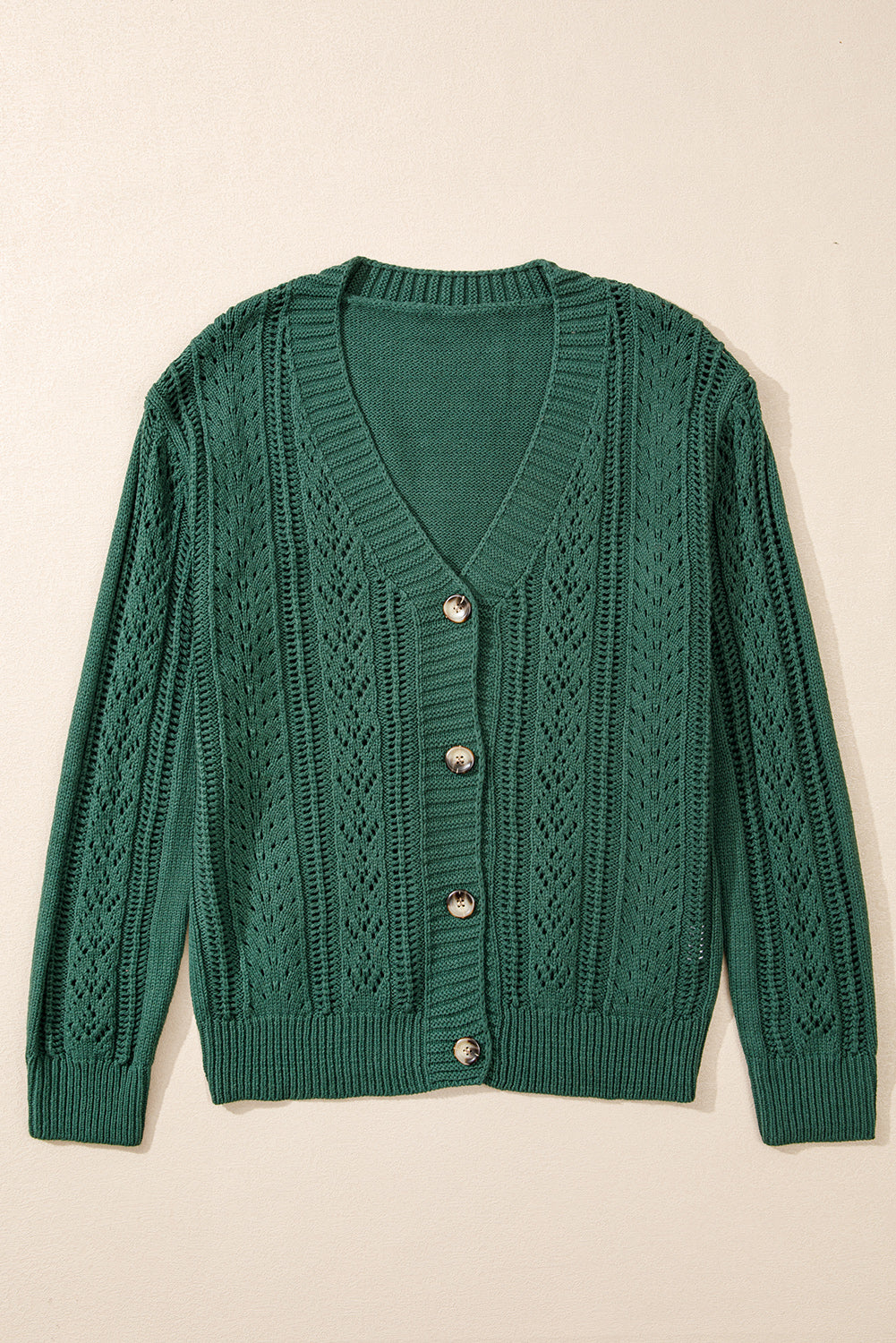 Canton Open Knit Drop Shoulder Sweater Cardigan