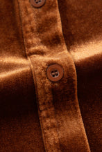 Load image into Gallery viewer, Chestnut Chest Pocket Velvet Shirt
