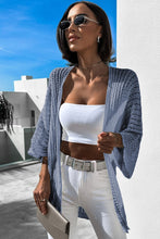 Load image into Gallery viewer, Khaki Hollow-out Bracelet Sleeve Knit Cardigan
