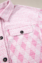 Load image into Gallery viewer, Delicacy Geometric Print Textured Flap Detail Shacket with Pocket
