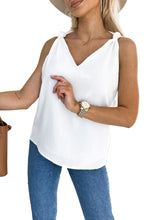 Load image into Gallery viewer, Apricot V Neck Knotted Shoulder Vest
