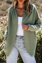 Load image into Gallery viewer, Laurel Green Waffle Knit Open Front Cardigan
