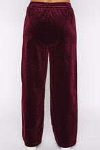 Load image into Gallery viewer, Burgundy Solid Drawstring Waist Wide Leg Pants
