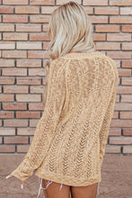 Load image into Gallery viewer, Apricot Solid Open Knit Cardigan
