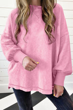 Load image into Gallery viewer, Orchid Petal Mineral Wash Drop Shoulder Pullover Sweatshirt
