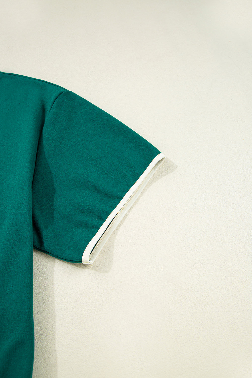 Bonbon Plus Size Contrast Trim T Shirt and Skirt Two Piece Set