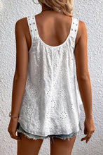 Load image into Gallery viewer, White Eyelet Embroidery Tank Top
