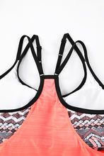 Load image into Gallery viewer, Pink Printed Lined Tankini Swimsuit
