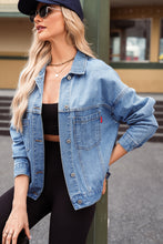 Load image into Gallery viewer, Wild Wind Washed Oversize Pocketed Denim Jacket
