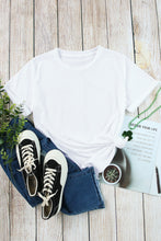 Load image into Gallery viewer, White Solid Color Crew Neck Tee
