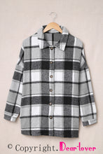 Load image into Gallery viewer, Red Plaid Print Buttoned Shirt Jacket
