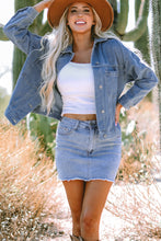 Load image into Gallery viewer, Wild Wind Washed Oversize Pocketed Denim Jacket
