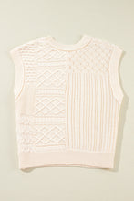 Load image into Gallery viewer, Beige Cable Knit Dolman Armholes Sweater Tank
