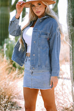 Load image into Gallery viewer, Wild Wind Washed Oversize Pocketed Denim Jacket
