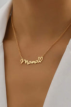 Load image into Gallery viewer, Gold mama Heart Pendant Chain Necklace
