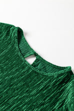 Load image into Gallery viewer, Green Tie Waist Crinkle Velvet Dress
