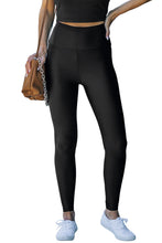 Load image into Gallery viewer, Black High Rise Tight Leggings with Waist Cincher
