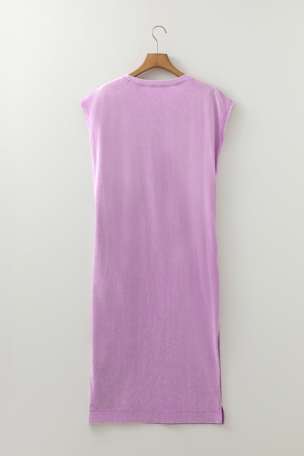 Carrot Mineral Wash Pocketed T-shirt Long Dress