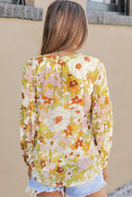 Load image into Gallery viewer, Multicolor Floral Print V Neck Long Puff Sleeve Top
